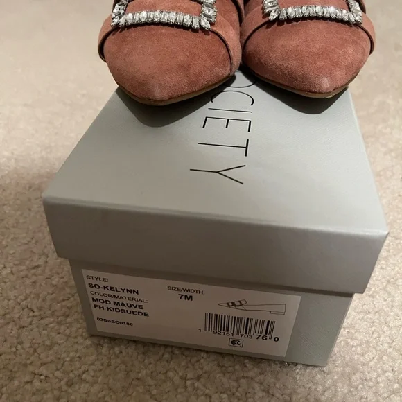 Rhinestone Mauve Flats - Picture 7 of 11